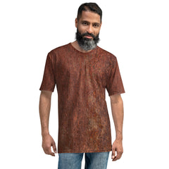 Brushed Metal Texture Crew Neck T-Shirt