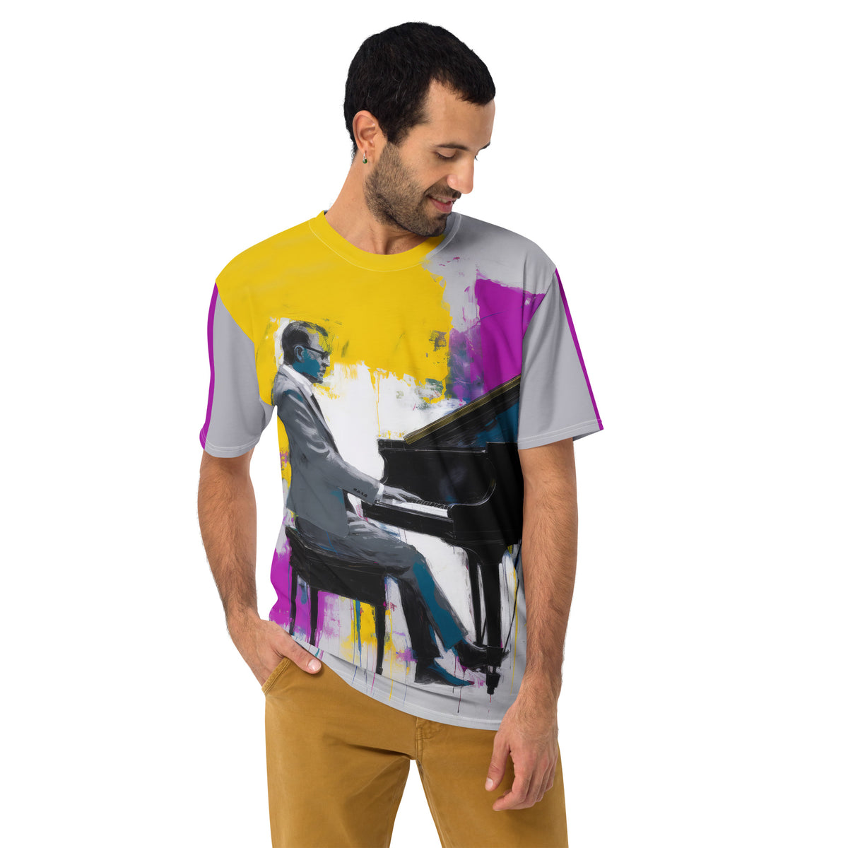 Whispering Breezes Minimalist Abstract Men's Crew Neck T-Shirt