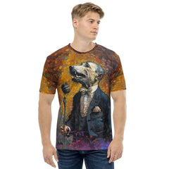 Safari Gentleman Dog All-Over Print Men's Crew Neck T-Shirt