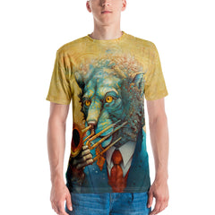 Zen Lion All-Over Print Men's Crew Neck T-Shirt