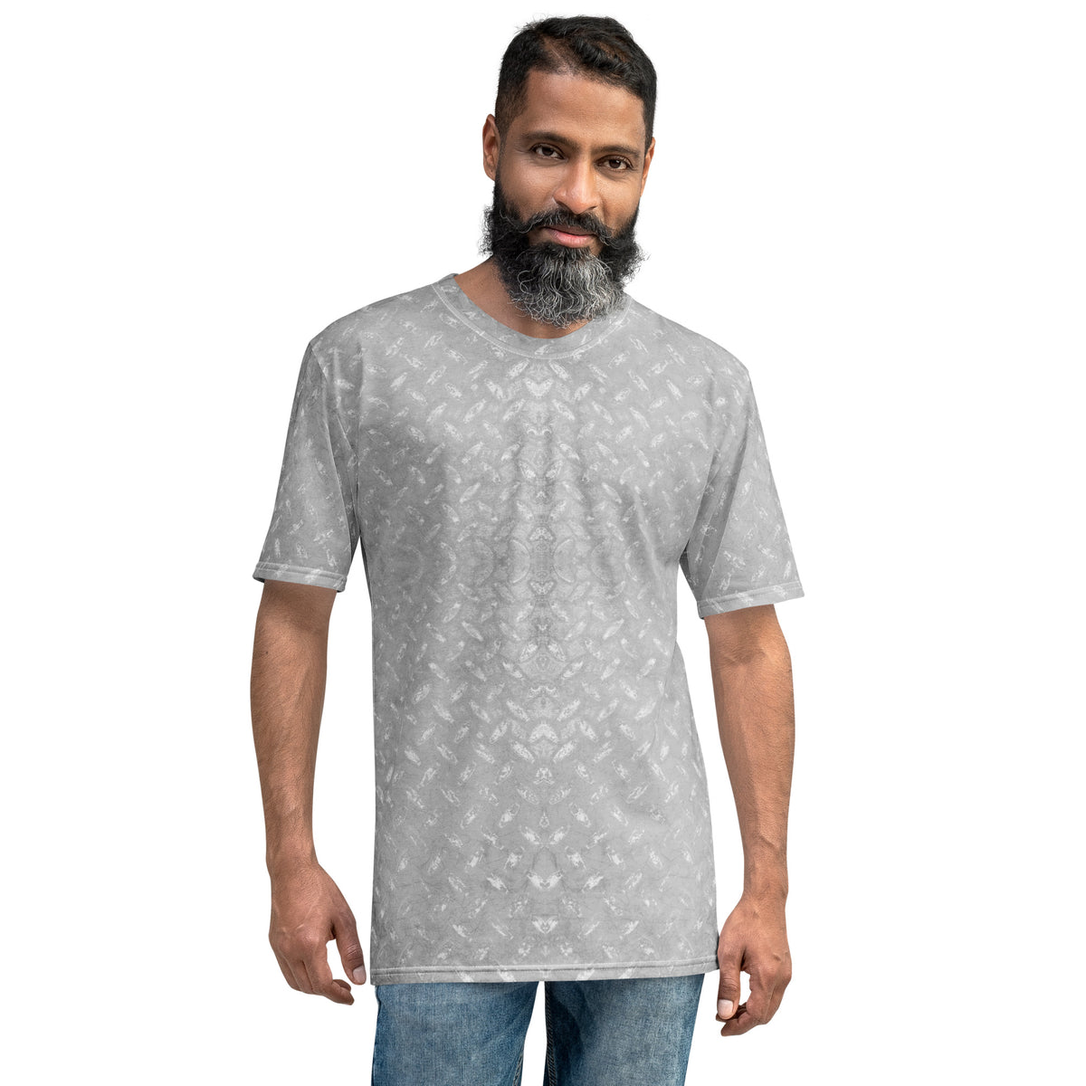 Waffle Weave Texture Men's Crewneck Tee