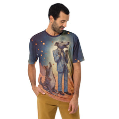 Singer Fox All-Over Print Men's Crew Neck T-Shirt