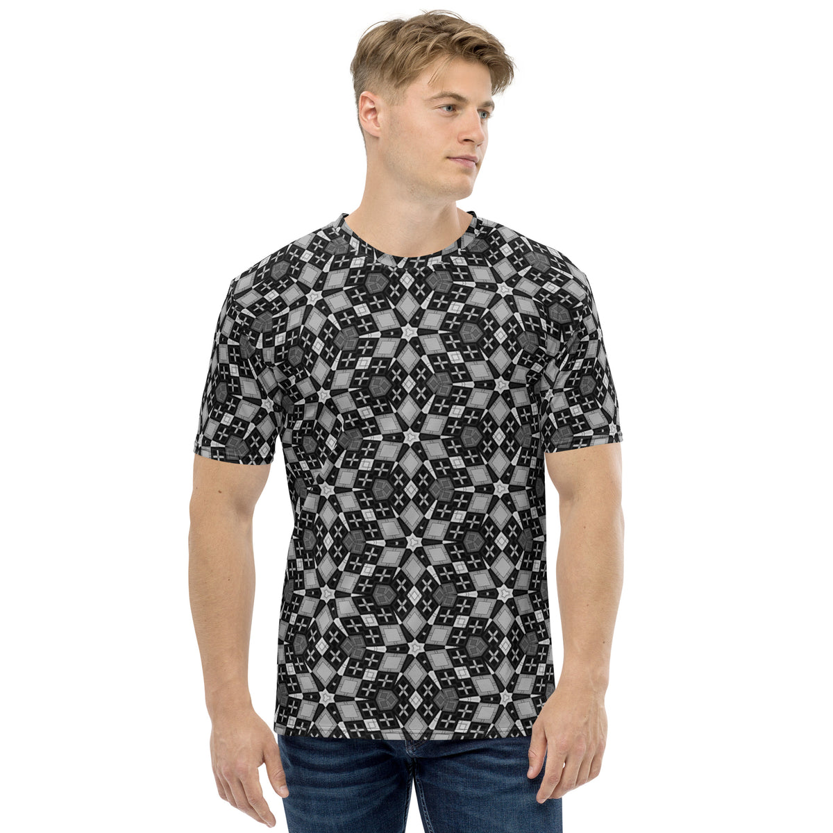 Cosmic Kaleidoscope Men's Crew Neck T-Shirt