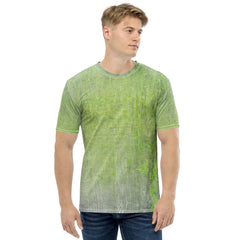 Jacquard Jet Texture Men's Crew Neck T-Shirt