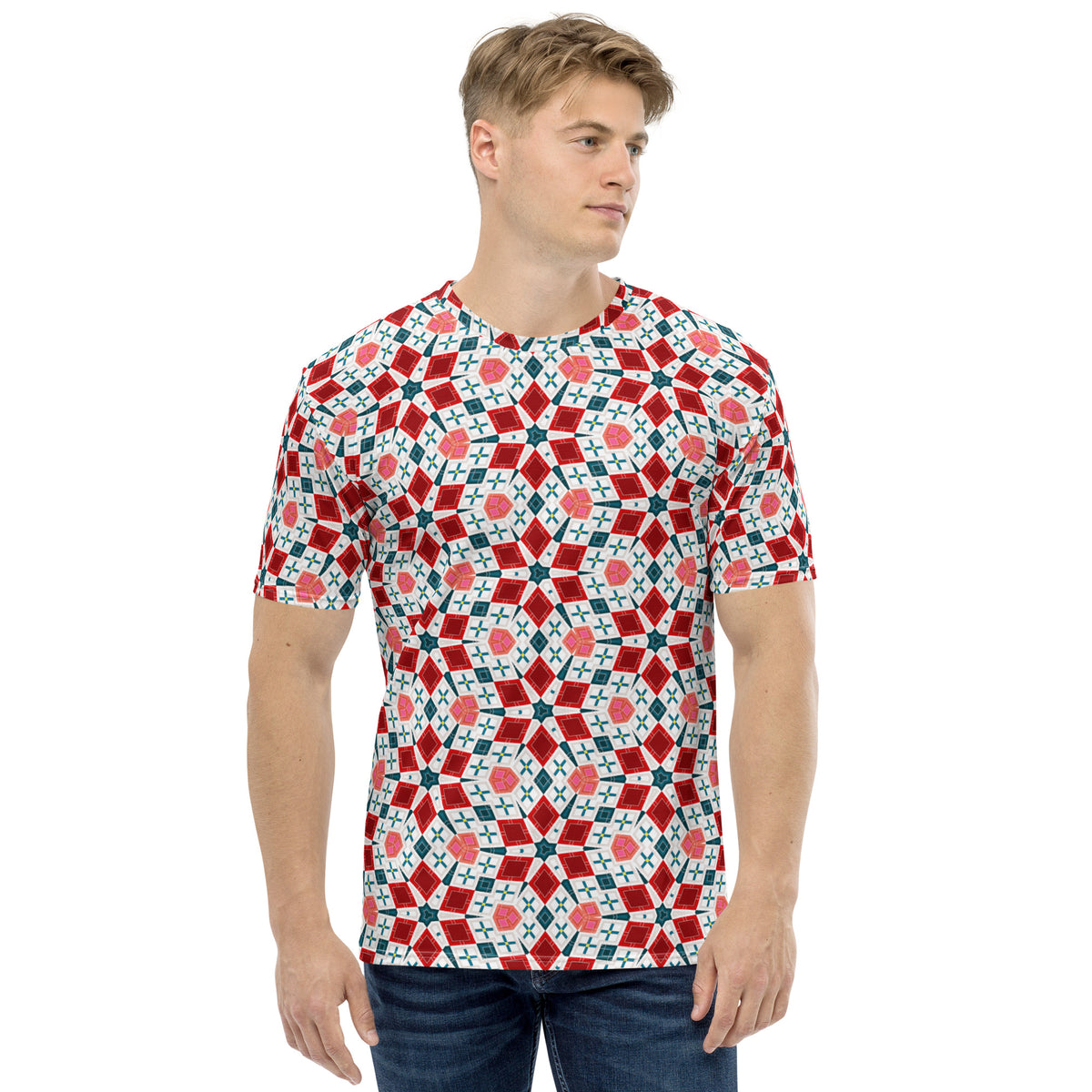 Electric Kaleidoscope Men's Crew Neck T-Shirt