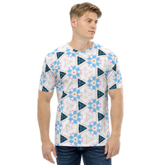 Radiant Rose Diamond Elegance Men's Crew Neck T-Shirt