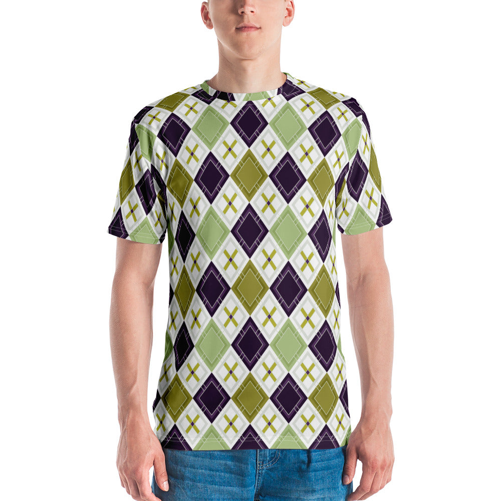 Mystic Diamond Labyrinth All-Over Print Men's Crew Neck T-Shirt