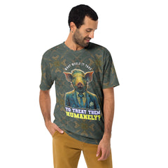 Cheerful Swine Men's Crew Neck T-Shirt