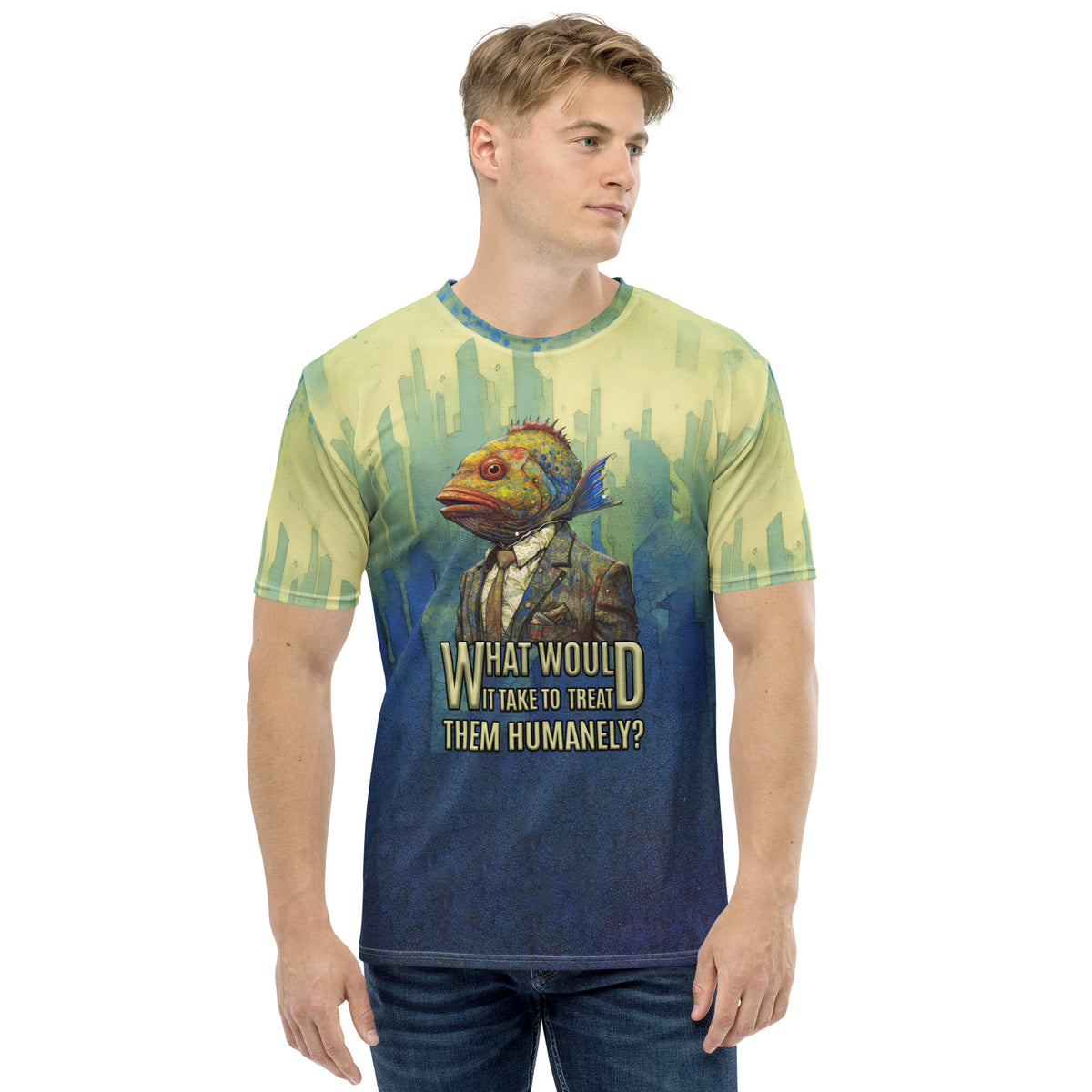 Vibrant Vulture Artist All-Over Print Men's T-Shirt