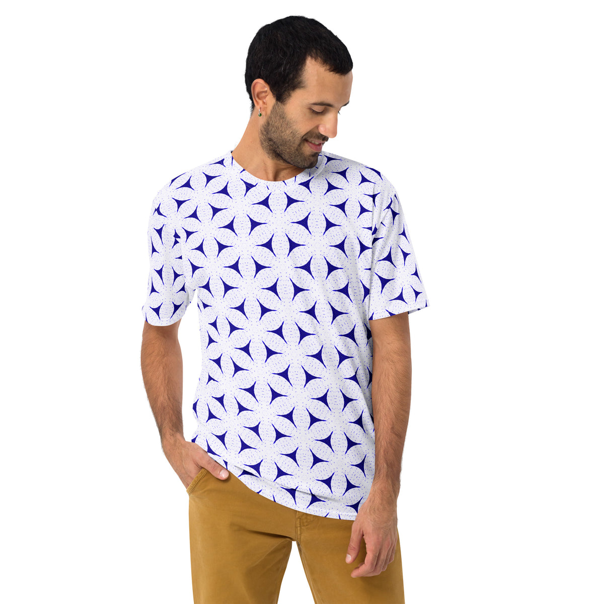 Whimsical Watercolor Men's Crew Neck T-Shirt