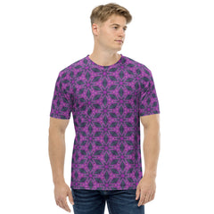 Abstract Geometric Pattern Men's Crew Neck T-Shirt