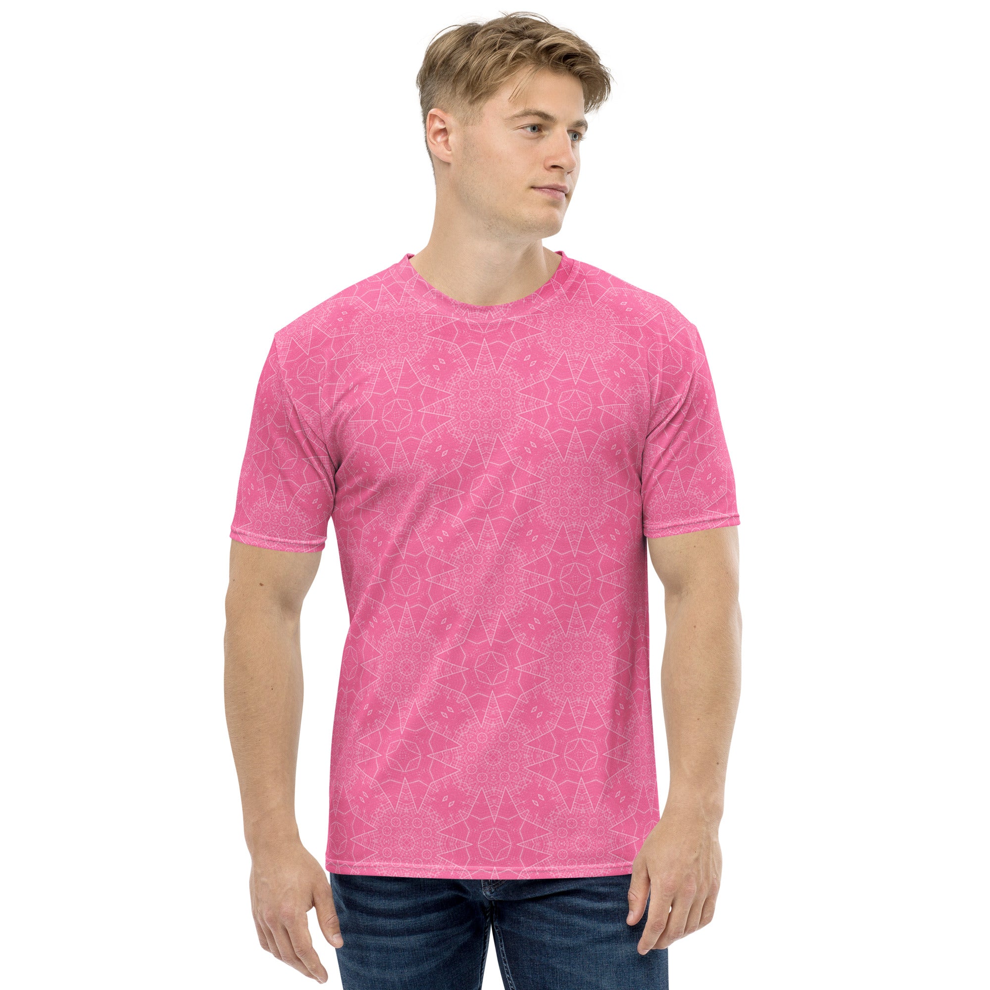 Tranquil Waves All-Over Printed Men's Crew Neck T-Shirt