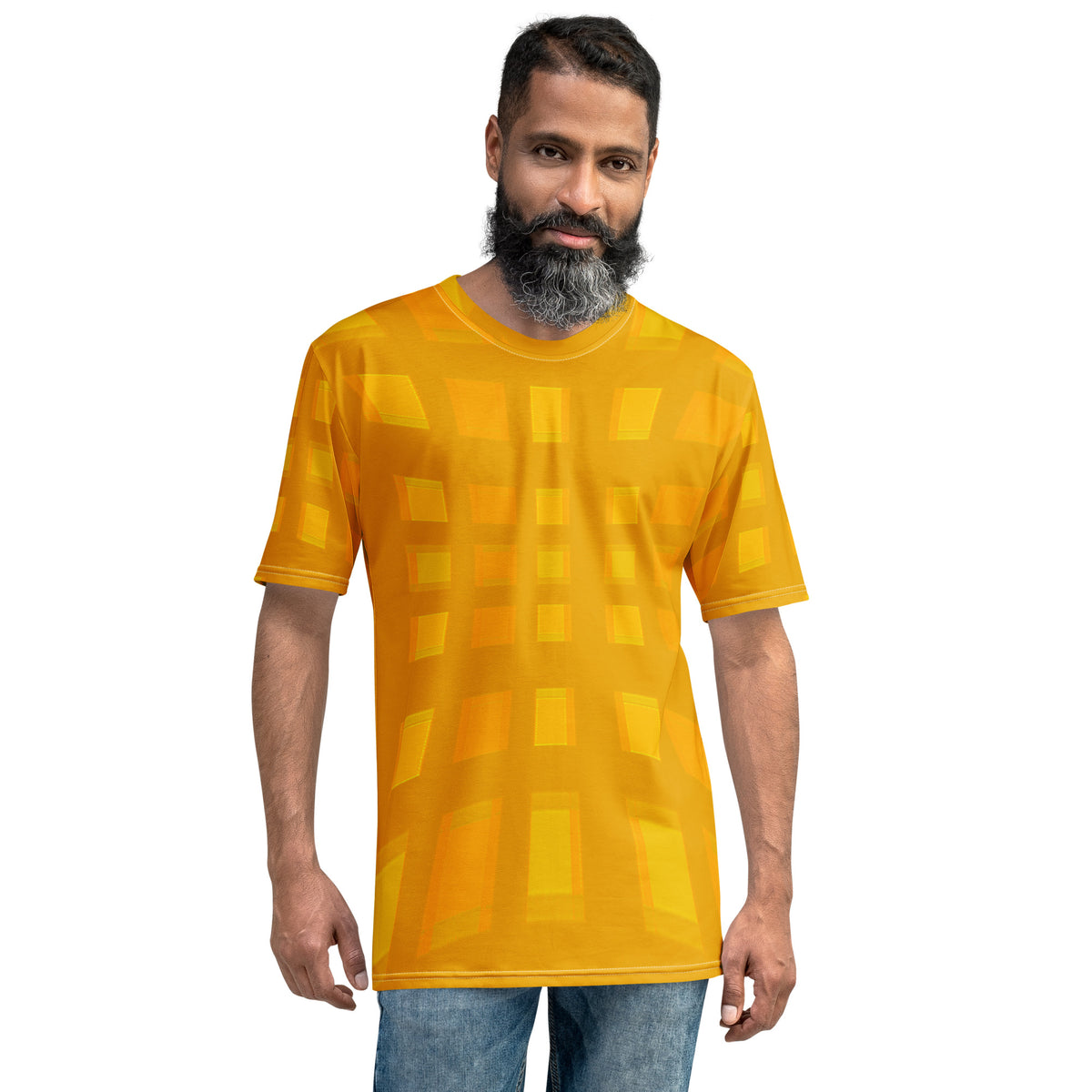 Urban Maze Box Stripe T-Shirt front view.