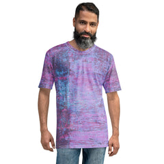 Stunning Galactic Glow design on Men's Crew Neck T-Shirt