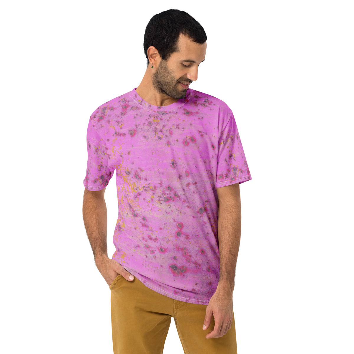 Vibrant Spectrum Swirl Men's T-Shirt for a bold fashion statement