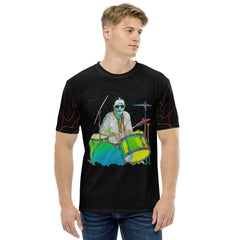 Wildflower Wanderlust Men's Crew Neck T-Shirt on a clothing mannequin.