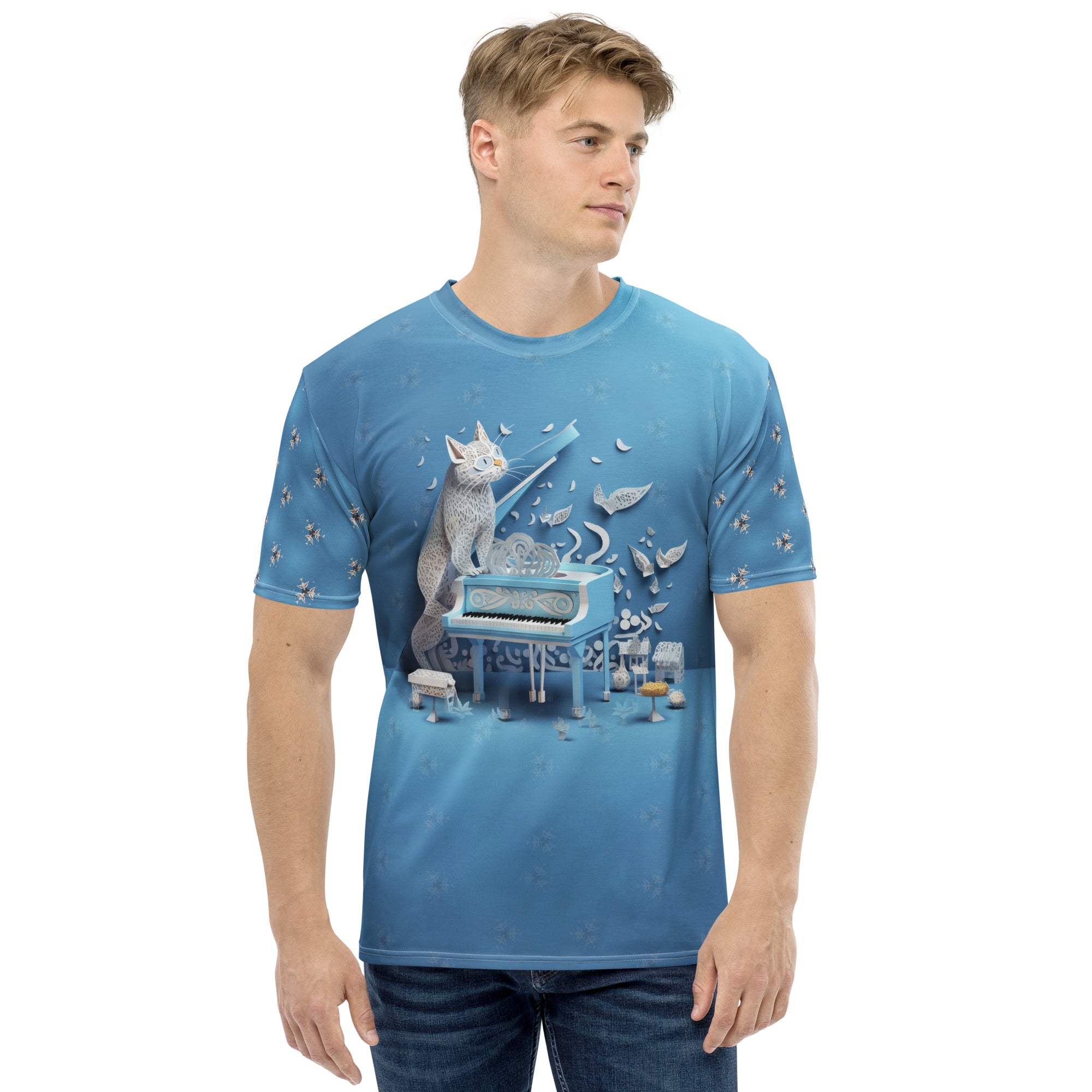 Kirigram Kite Flight Men's Crew Neck T-Shirt front view.