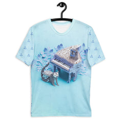 Front view of Origami Ocean Waves Men's Crew Neck T-Shirt.