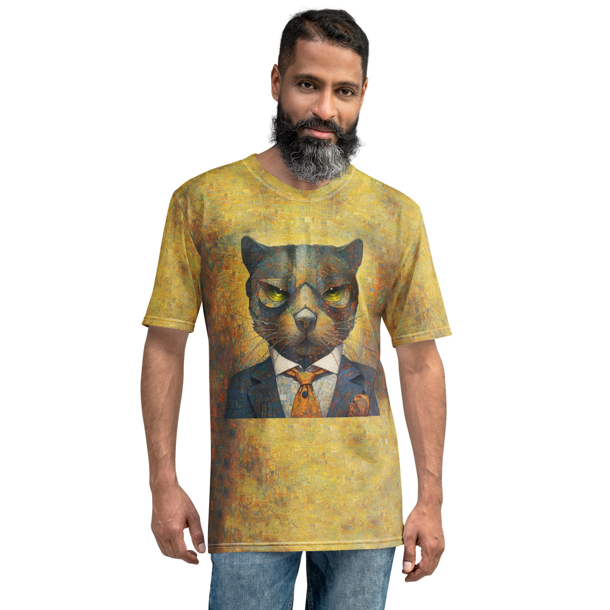 Whiskers and Paws men's printed crewneck t-shirt