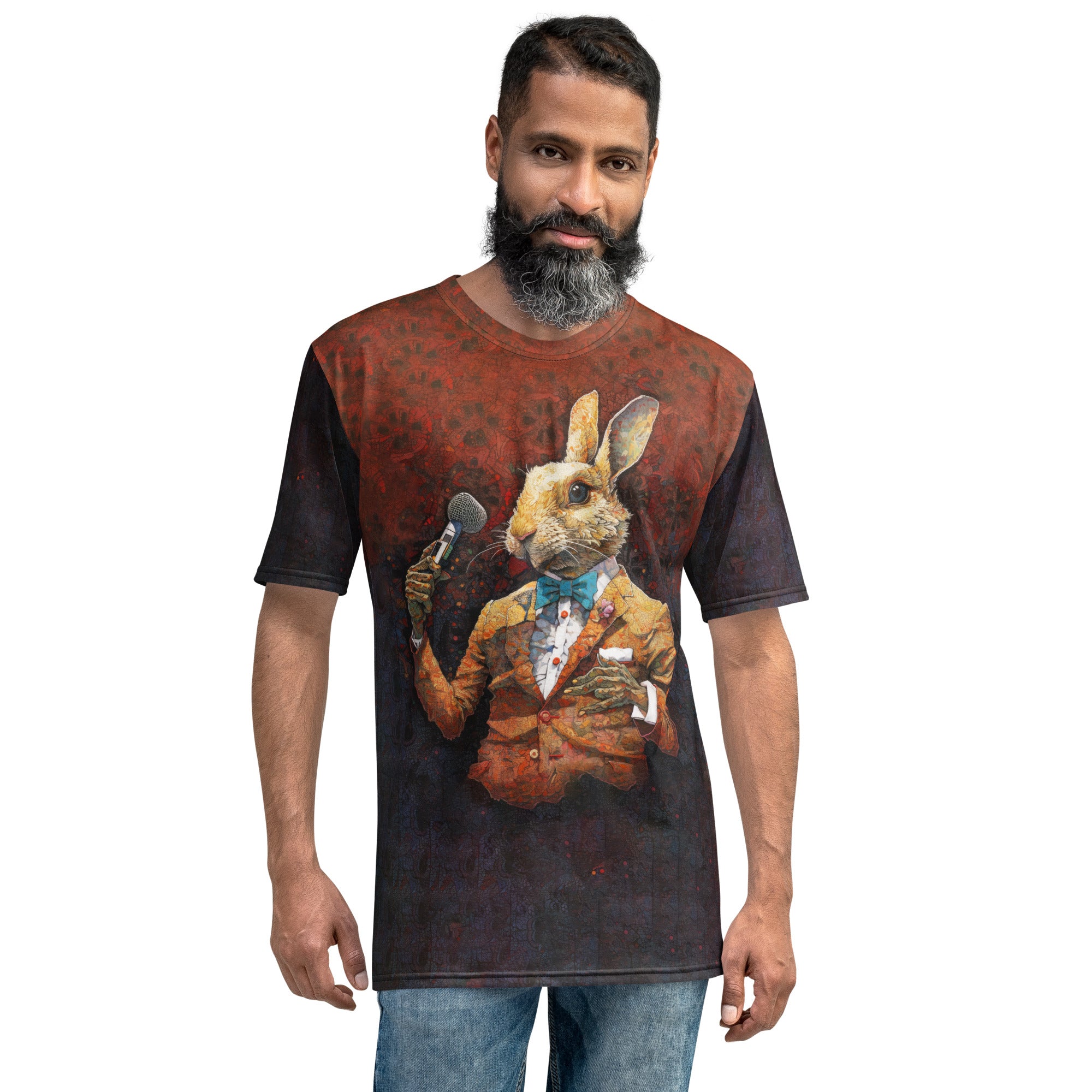 Stylish Rabbit Retreat crewneck tee for men