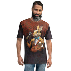 Stylish Rabbit Retreat crewneck tee for men