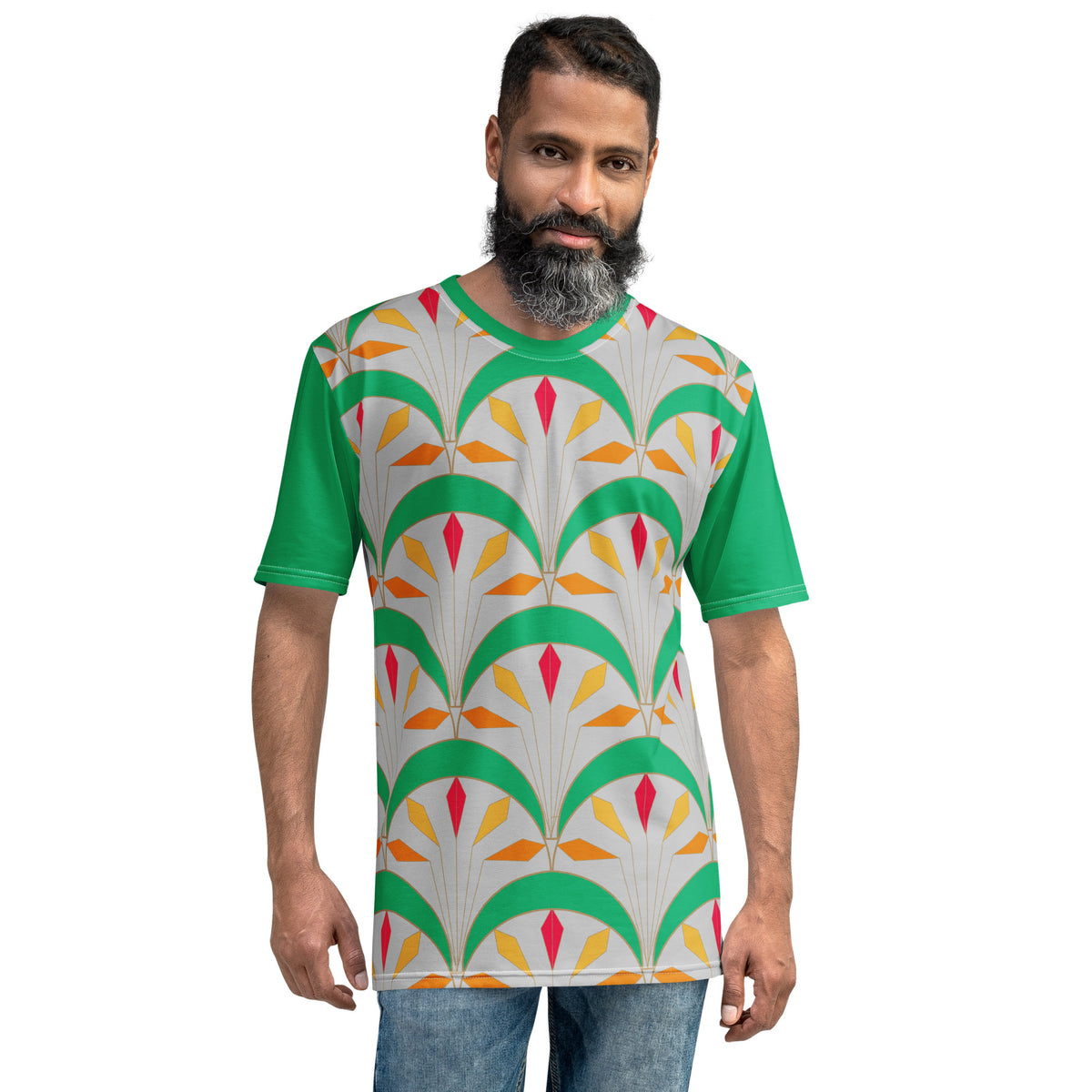 Digital Matrix graphic men's t-shirt in crew neck style.