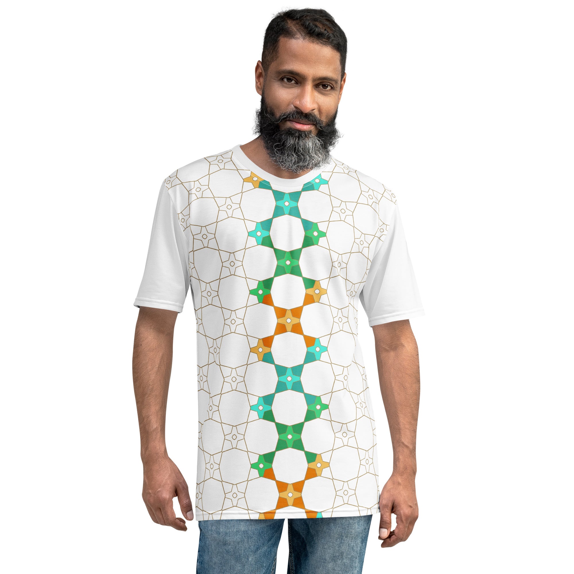 Abstract design men's crew neck t-shirt