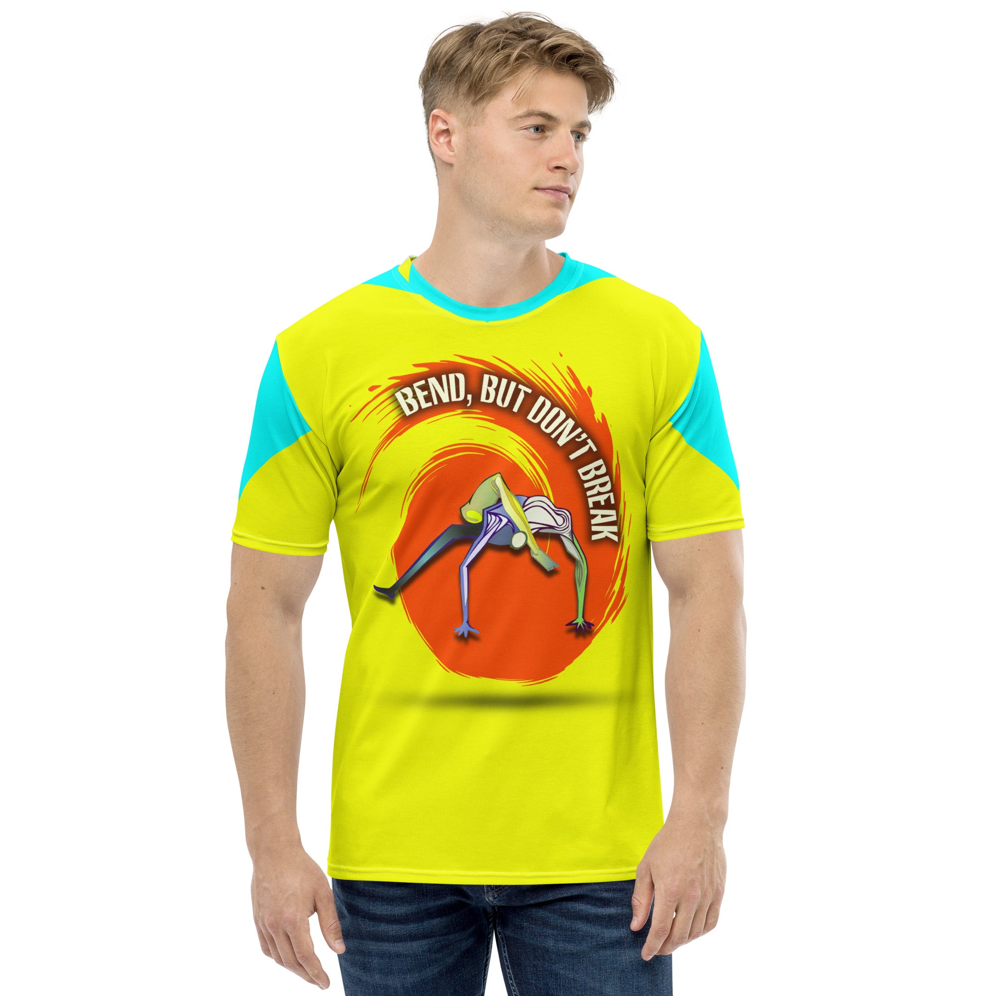 Front view of Breathe Deep Ocean Air Men's Crew Neck T-Shirt.