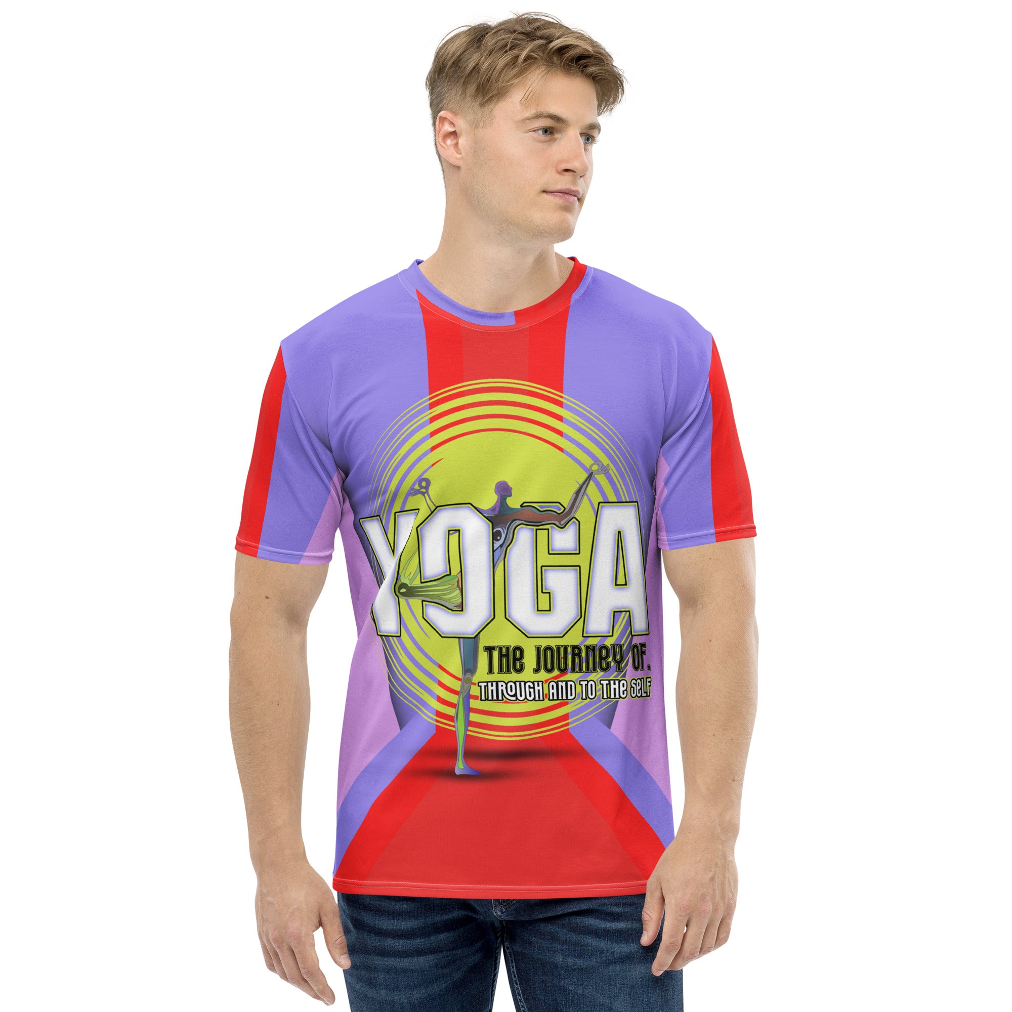 Ashtanga Athlete Men's Crew Neck T-Shirt front view.