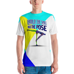 Power Pose Men's Crew Neck T-Shirt in black.