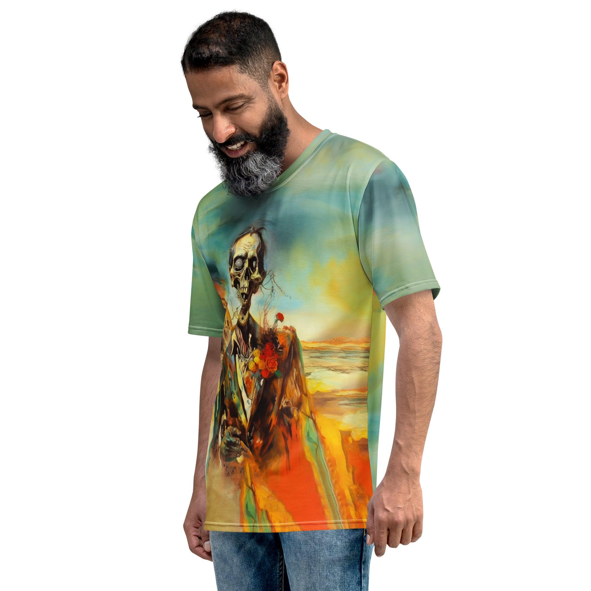 Men's Ghostly All Over Print Crew Neck Tee Hauntingly Stylish - Beyond T-shirts