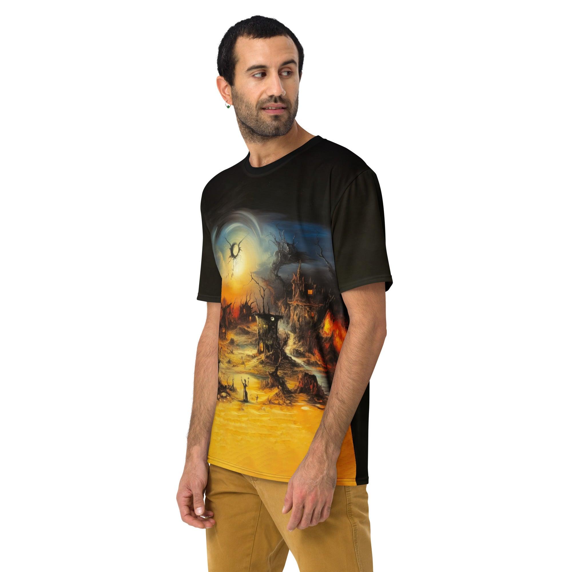 Men's Eerie Shadows All Over Print Crew Neck Tee Embrace The Mystery - Beyond T-shirts