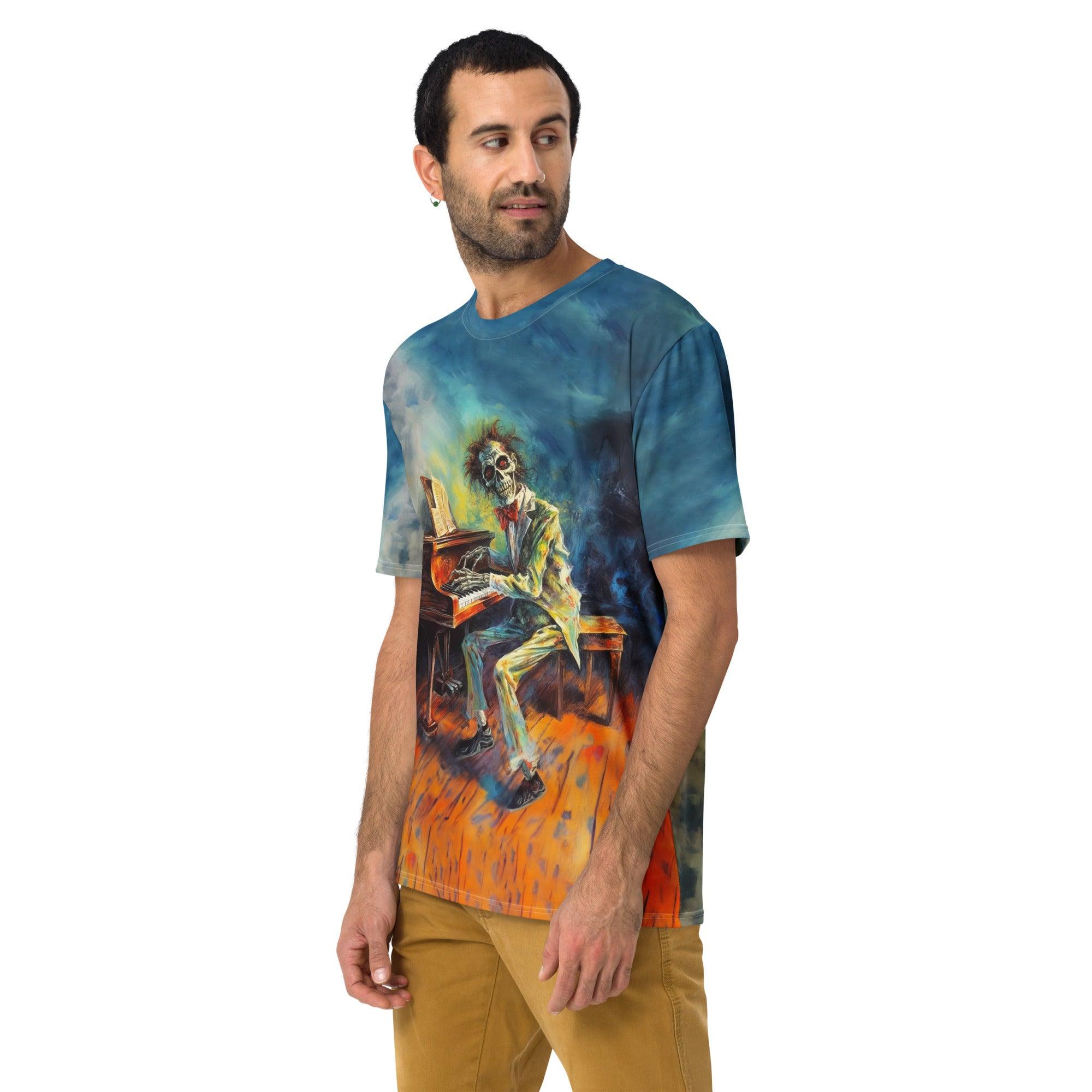 Men's Spectral Shadows All-Over Print Crew Neck Tee Embrace The Unknown - Beyond T-shirts