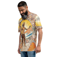 Surfing Wave All-Over Print Men's Crew Neck T-Shirt - Beyond T-shirts