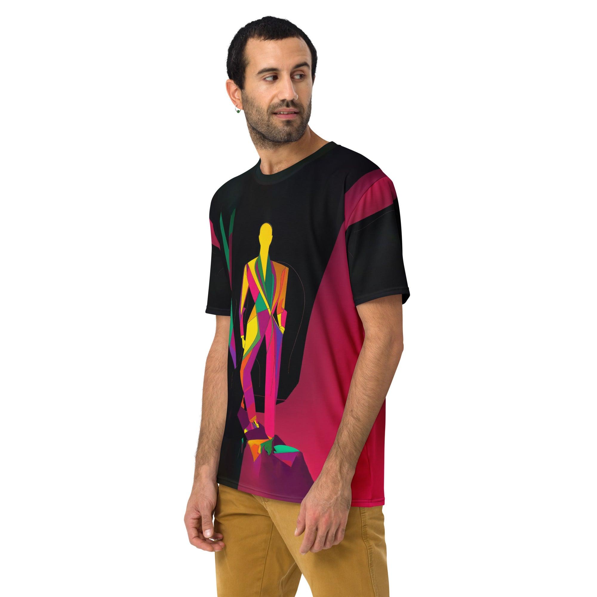 Artistic Brushstrokes All-Over Print Men's Crew Neck - Beyond T-shirts