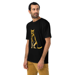 Feline Elegance All-Over Print Men's Crew Neck T-Shirt - Beyond T-shirts