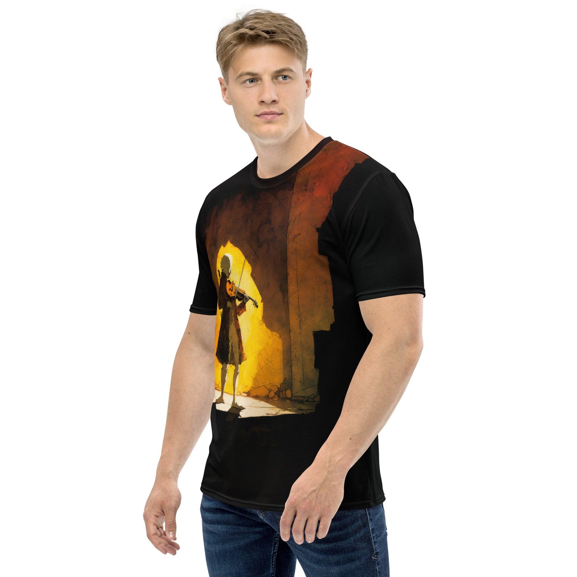 Music Note Symphony All-Over Print Men's Crew Neck T-Shirt - Beyond T-shirts