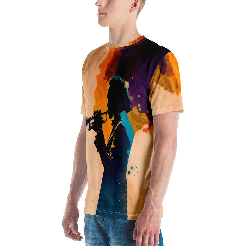 Classical Notes Elegance: Men's All-Over Print Crew Neck T-Shirt - Beyond T-shirts