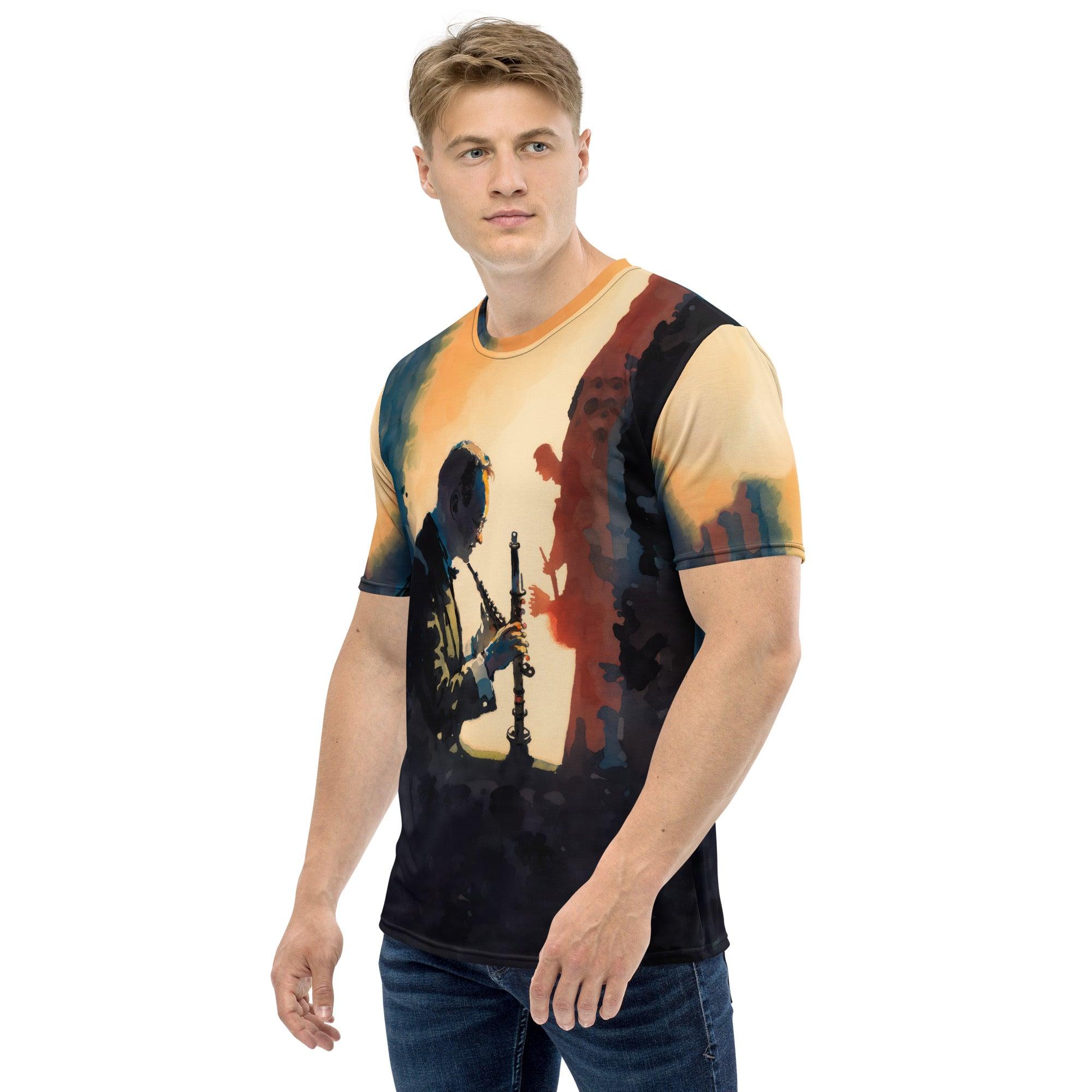 Music Mosaic: All-Over Print Men's Crew Neck Tee - Harmony Edition - Beyond T-shirts