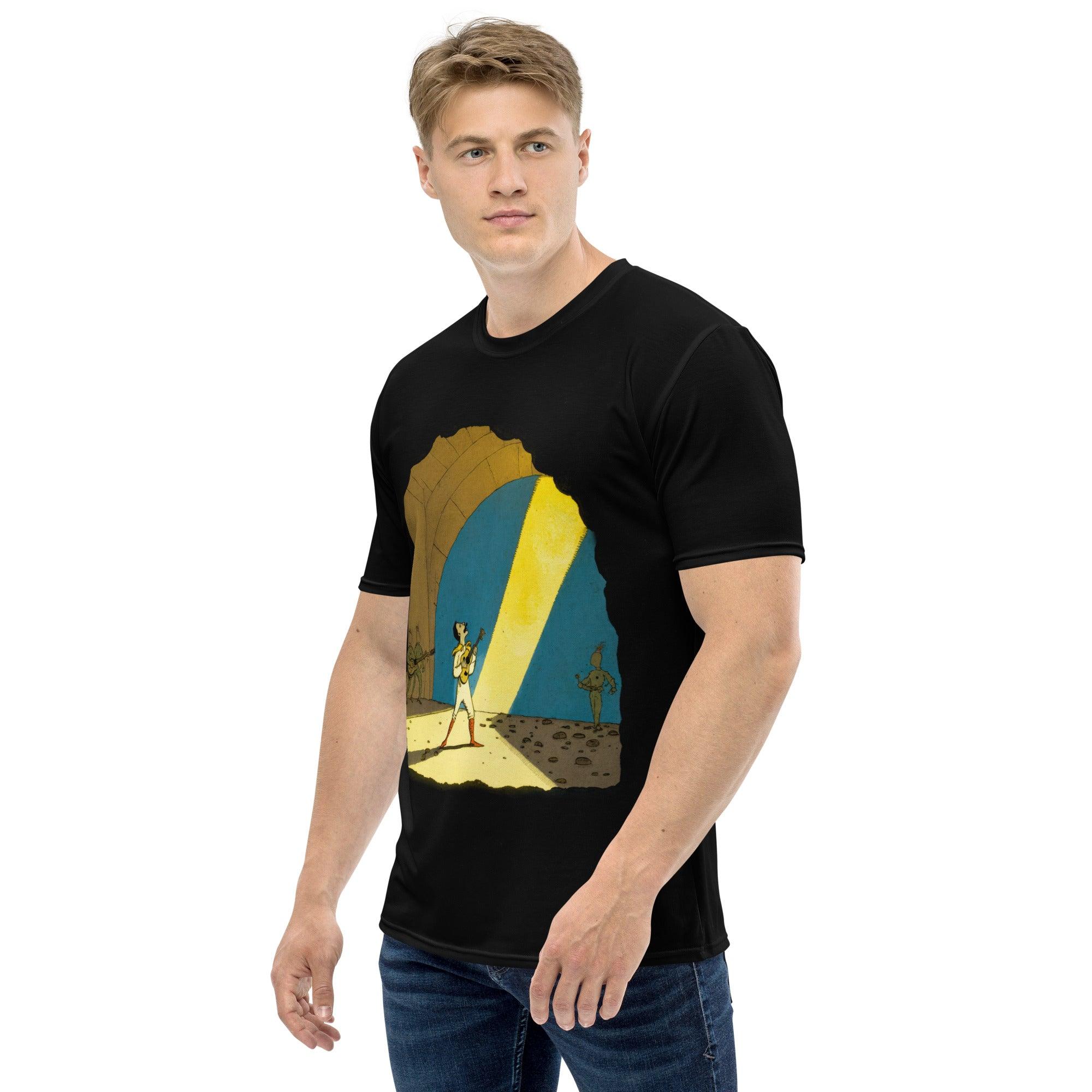 Jazz Saxophone Serenade All-Over Print Men's Crew Neck T-shirt - Beyond T-shirts