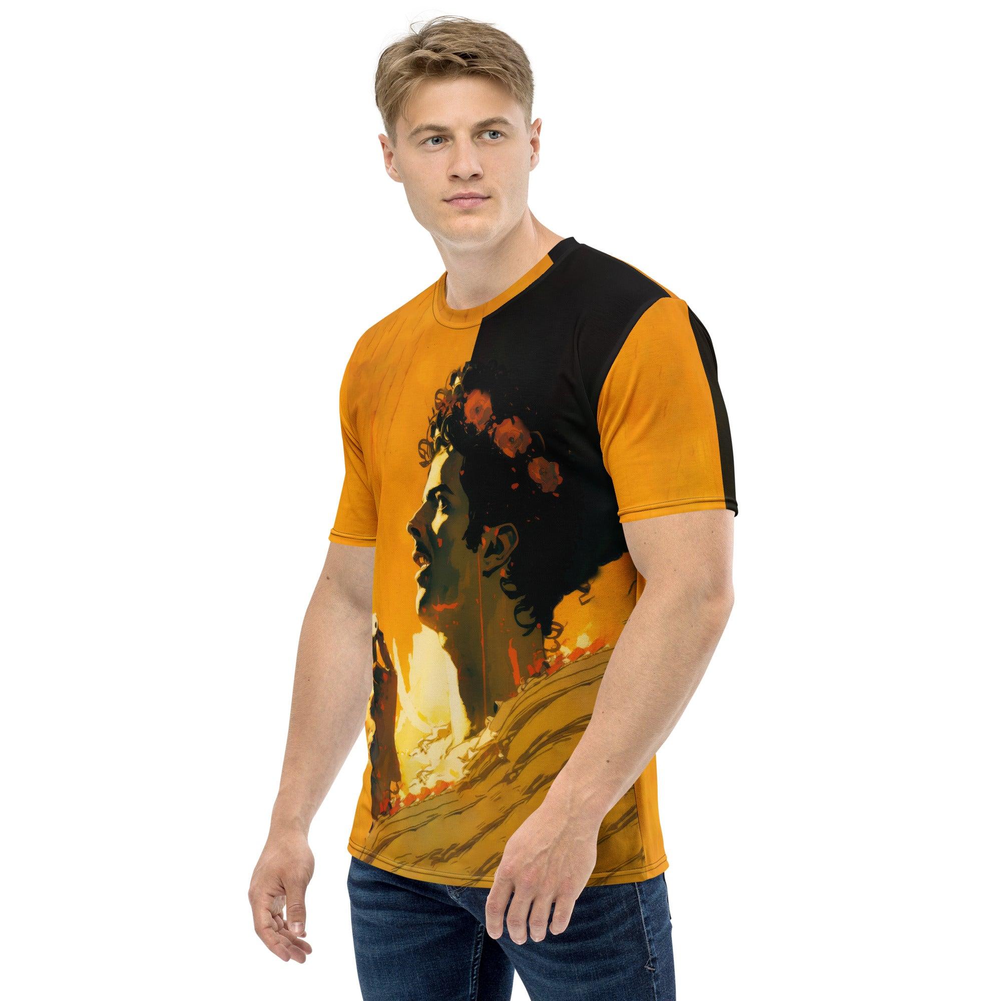 Country Guitar Sunset All-Over Print Men's Crew Neck T-shirt - Beyond T-shirts