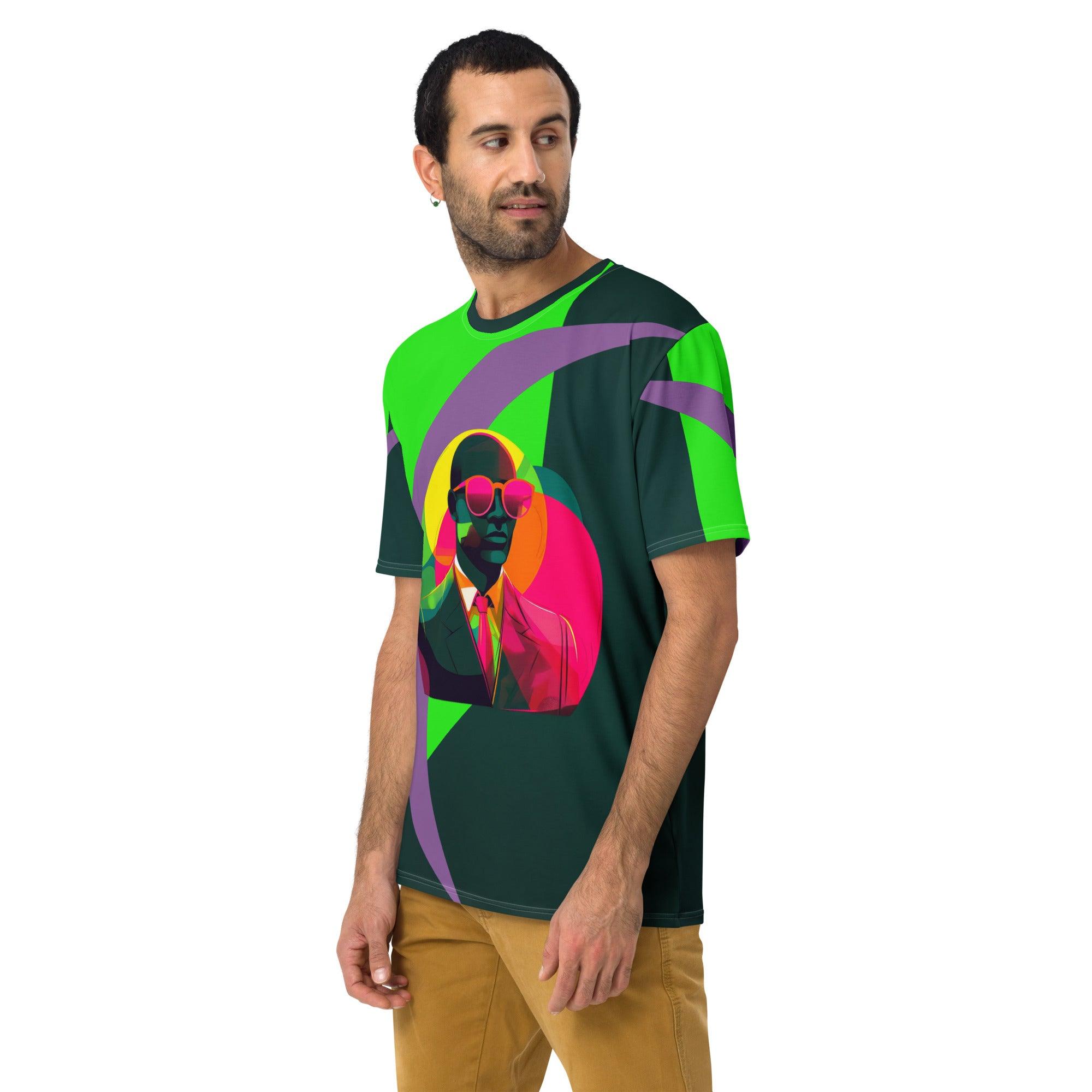 Minimalist Geometric Vibes Men's All-Over Print Crew Neck T-Shirt - Beyond T-shirts