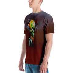 Candy Corn Chaos Halloween Men's Crew Neck T-Shirt - Beyond T-shirts