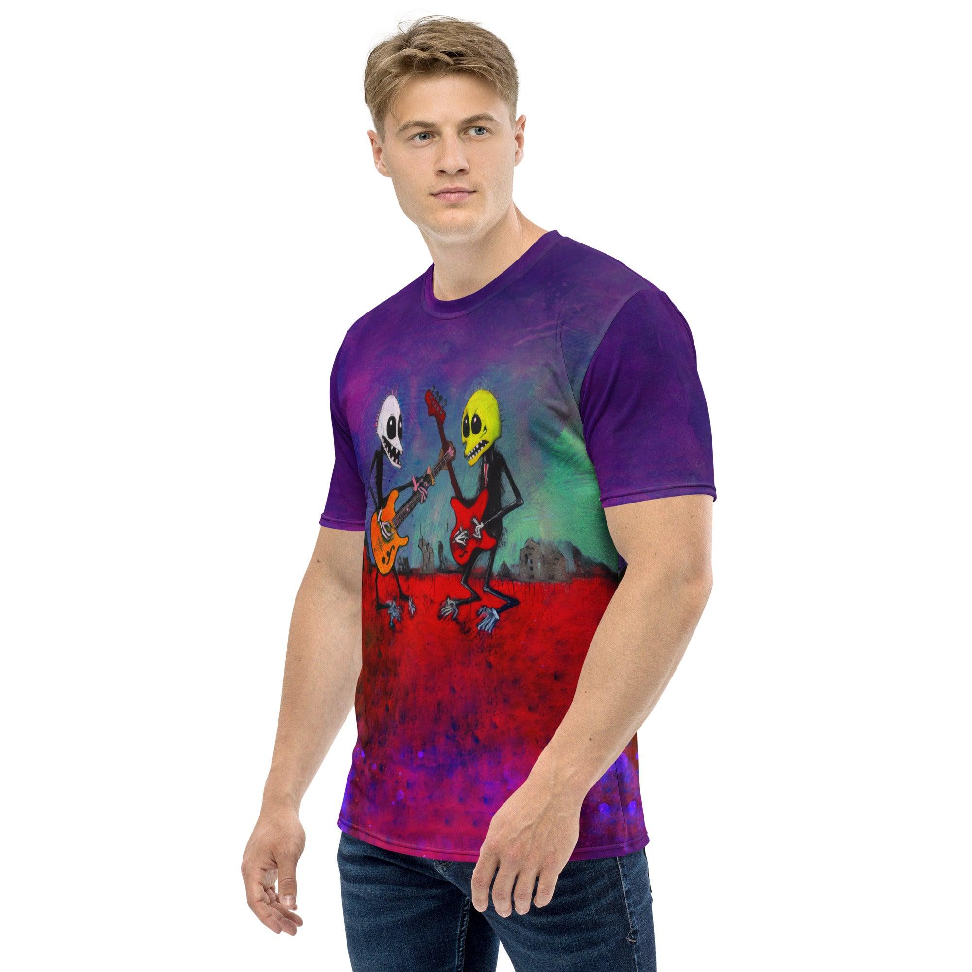 Bats And Moonlight Men's Crew Neck T-Shirt - Beyond T-shirts