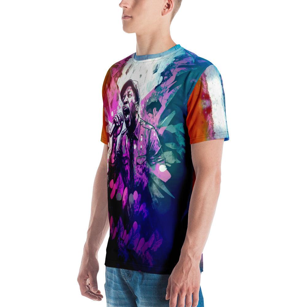 Music Vibes Graffiti All-Over Print Men's Crew Neck T-Shirt - Beyond T-shirts