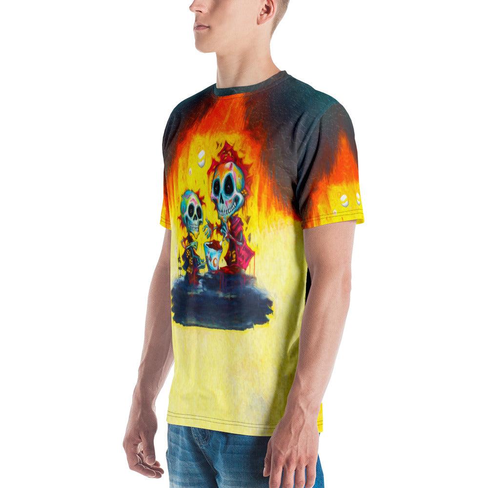 Jack O Lantern Glow All-Over Print Men's Crew Neck T-Shirt - Beyond T-shirts