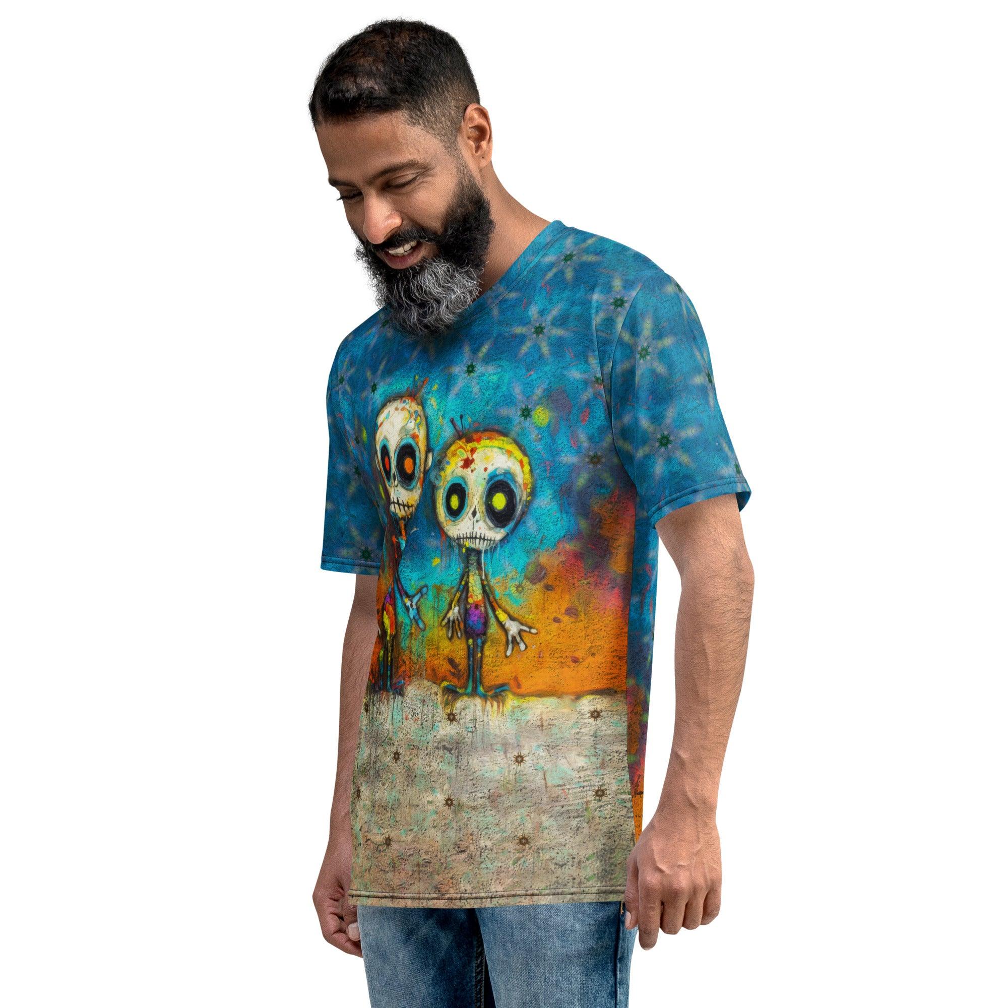 Ghostly Greetings All-Over Print Men's Crew Neck T-Shirt - Beyond T-shirts