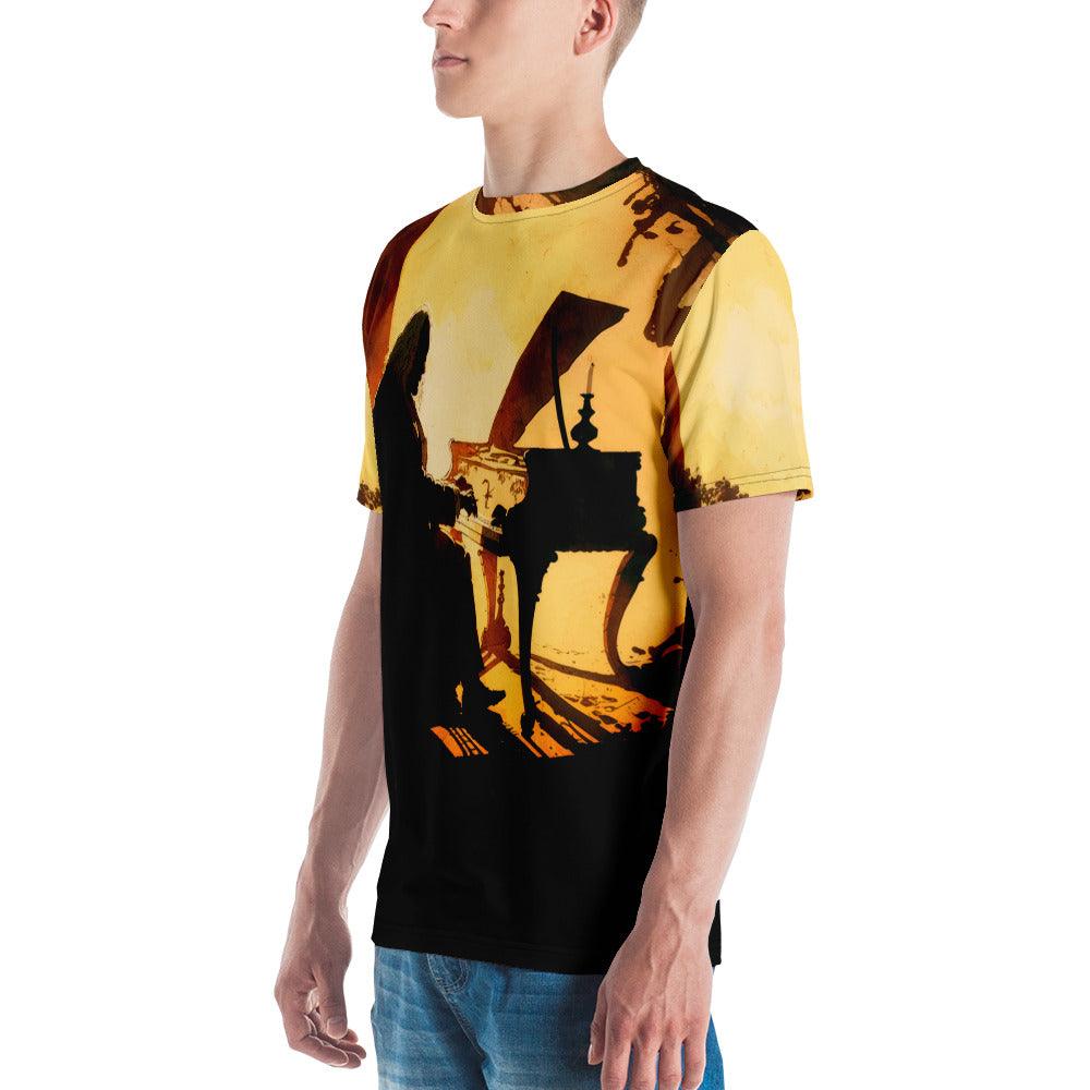 Retro Cassette Tape Melody Men's Crew Neck T-Shirt - All-Over Print - Beyond T-shirts