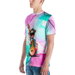 Fashionable Men's Top with Musical Theme