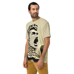 Classical Charm All-Over Print Men's Crew Neck T-Shirt